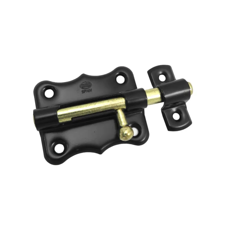 Zasuwka stalowa czarna 60x48mm mod. 384