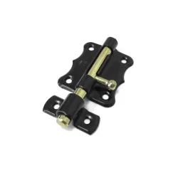 Zasuwka stalowa czarna 60x48mm mod. 384