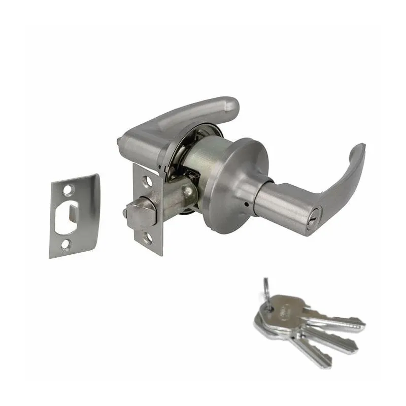 Klamka z zamkiem klucz + pokrętło chrom mat mod. 730 wejściowa