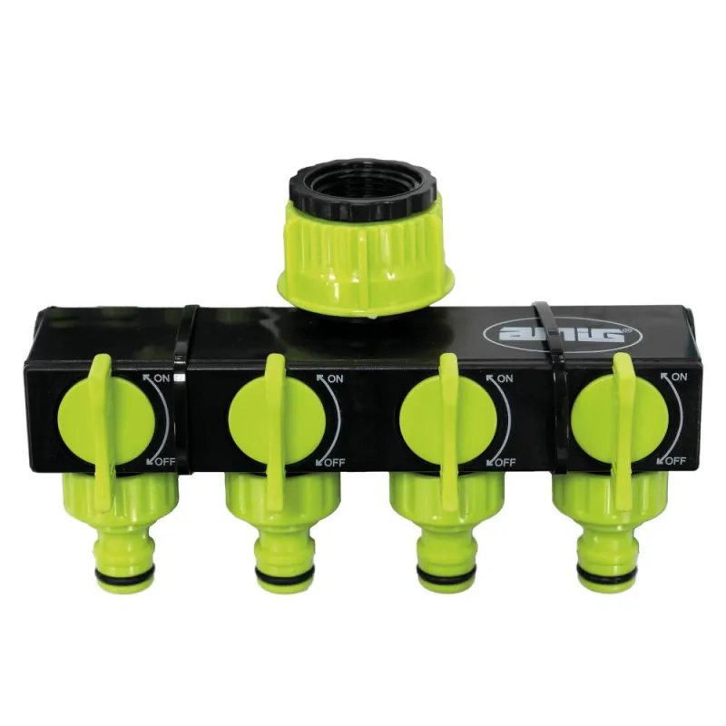 Rozdzielacz do kranu czwórnik, złącze z 4 zaworami mod. R06 ABS