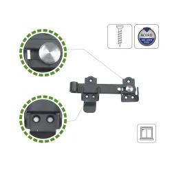 Zamknięcie okiennicy 119mm czarne AMIG mod. 50