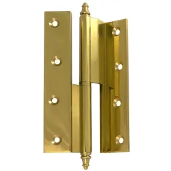 Zawias do drzwi 120x63mm mosiądz lakier. łamany rozłączny PRAWY (pl) mod. 1207