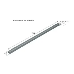 Nawiewnik aluminiowy 700mm biały 5000EA przykręcany mod.Trimvent SM