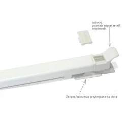 Nawiewnik aluminiowy 700mm biały 5000EA przykręcany mod.Trimvent SM
