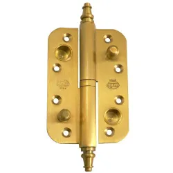 Zawias do drzwi antywyważeniowy 120x80mm mosiądz mat LEWY (pl) mod. 516