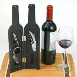 Zestaw akcesoriów do wina 5 elementów w imitacji butelki