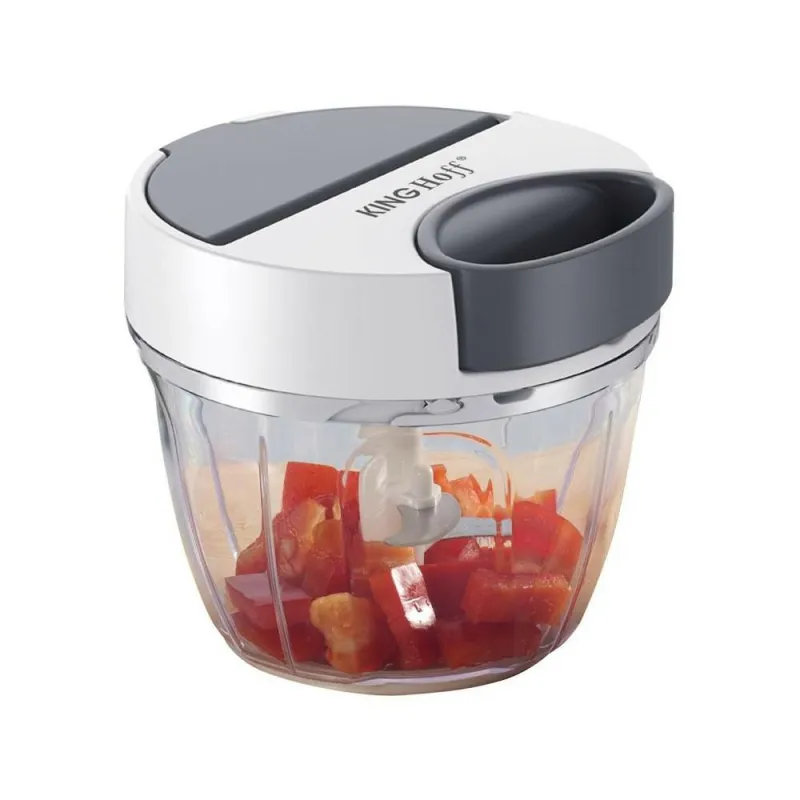 Rozdrabniacz kuchenny sznurkowy 12,5cm 900 ml biało szary