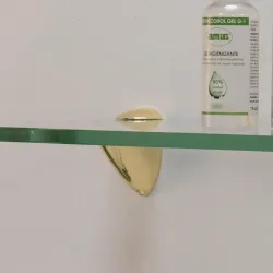 Podpórka półki szklanej 1-16mm regulowana złoty połysk mod.40