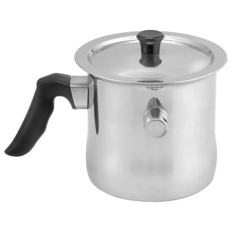 Garnek do mleka z pokrywką 1,5l stal  nierdzewna