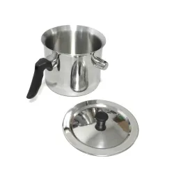 Garnek do mleka z pokrywką 1,5l stal  nierdzewna