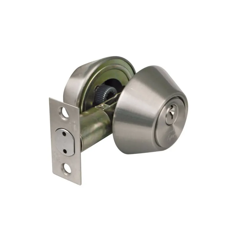 Zamek dodatkowy z szyldami klucz-klucz chrom mat mod. 1650 DIS