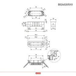 Zaczep MINIMAL XT z magnesem mosiądz antyczny