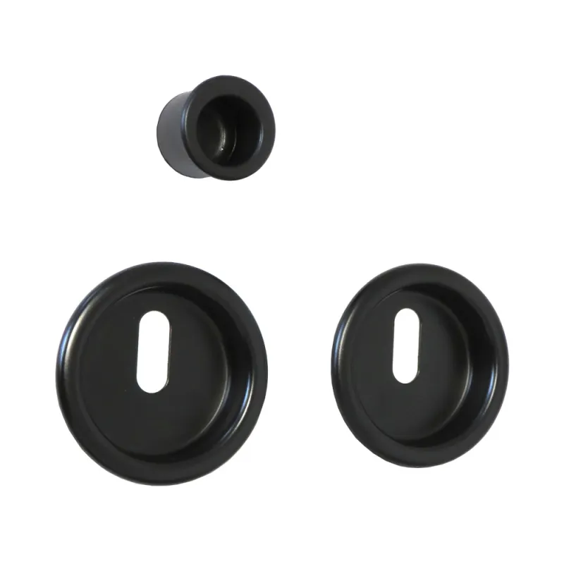 Uchwyty wpuszczane na klucz okrągłe stal czarna + naparstek mod. SCIVOLA-G