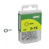 Haczyki oczkowe wkręcane 2x16mm oczko 4mm cynkowane 26szt.