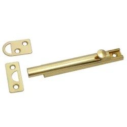 Zasuwka mosiężna 100mm mosiądz lakierowany mod. 600