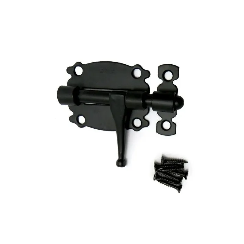 Zasuwka stalowa 60x45mm czarna mod. 484