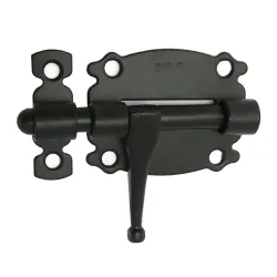 Zasuwka stalowa 60x45mm czarna mod. 484