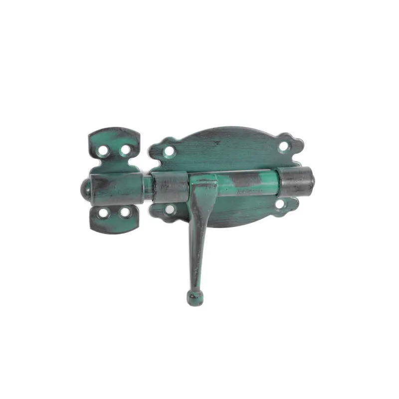 Zasuwka stalowa 80x45mm zieleń antyczna mod. 484