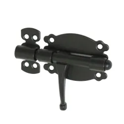 Zasuwka stalowa 80x45mm czarna mod. 484