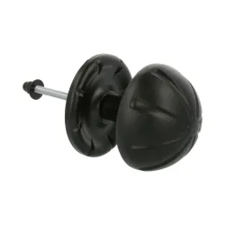 Gałka drzwiowa stała 75mm czarna mod.16