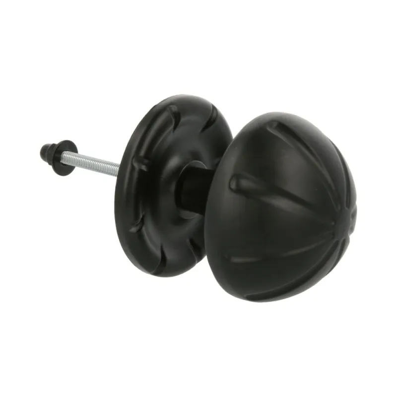 Gałka drzwiowa stała 75mm czarna mod.16