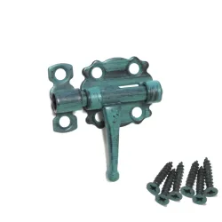 Zasuwka stalowa 30x30mm zieleń antyczna mod. 484