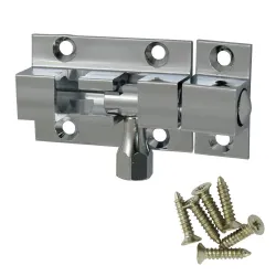 Zasuwka 392-40 mosiężna chromowana