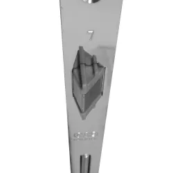 Zamek drzwiowy na klucz 90/50 niklowany F22 PATENT GRANDE