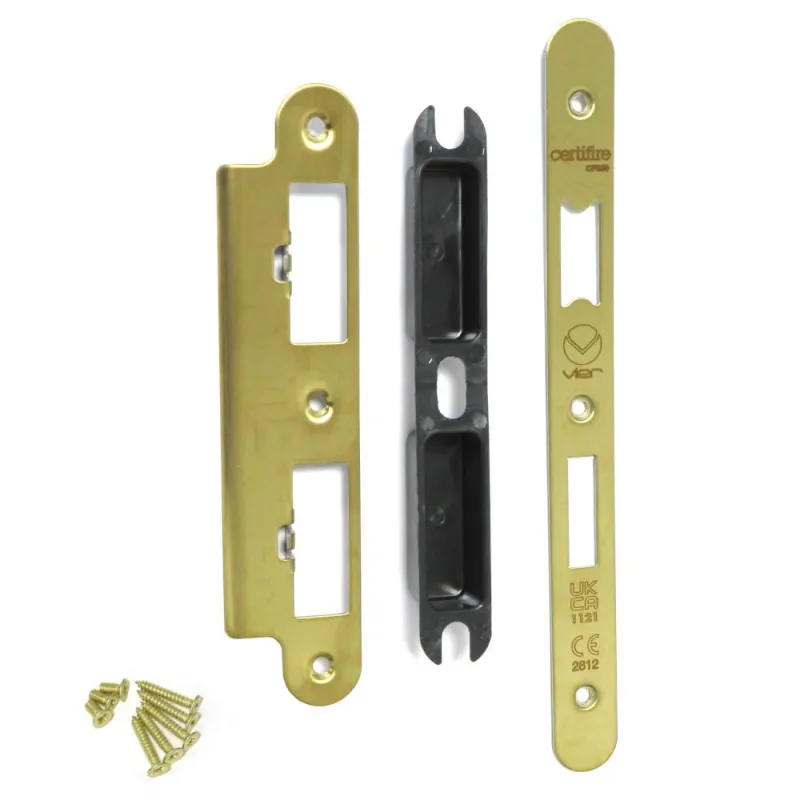 Zaczep i blacha czołowa zamka VDL  zaokrąglone złoty mat