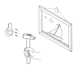 Wieszaczki haczyki wbijany 22x13mm kremowy 6szt. mod. 200 DIS