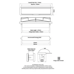 Wrzutnia na listy dwustronna ze szczotką 76x310mm chrom polysk 40-80 mod. NU MAIL