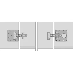 Blaszka płytka naprawcza do zawiasów puszkowych inox 90x90x0,5mm BC01
