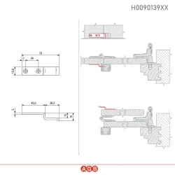 Blaszka stabilizująca do okiennic łamanych czarna AGB