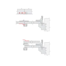 Blaszka stabilizująca do okiennic łamanych czarna AMIG