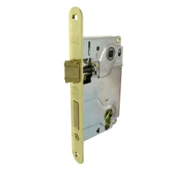 Zamek drzwiowy na wkładkę 85/50 mosiądzowany F22 CENTRO z ryglem