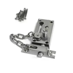 Zasuwa z łańcuchem 80x45mm chrom mat mod. 475