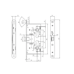 Zamek CF6T ANTIPANIC REVERSIBLE SOLEN INOX 72/65
