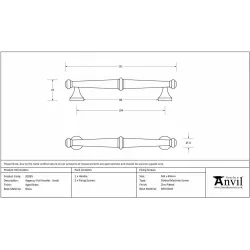 Uchwyt meblowy 131 mm mosiądz starzony
