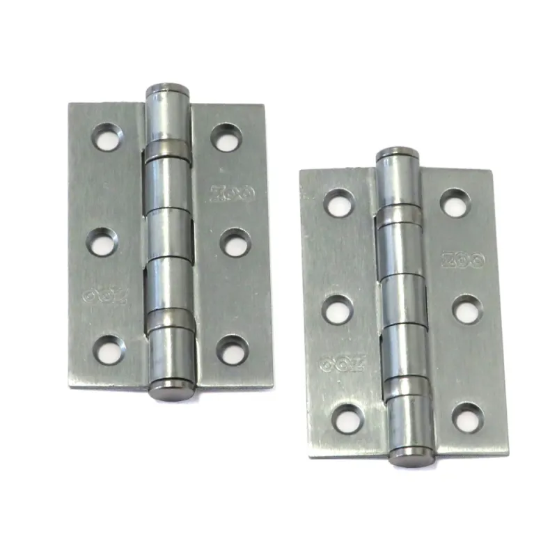 Zawias do drzwi 76x50mm stal chrom satyna splatany 2szt.