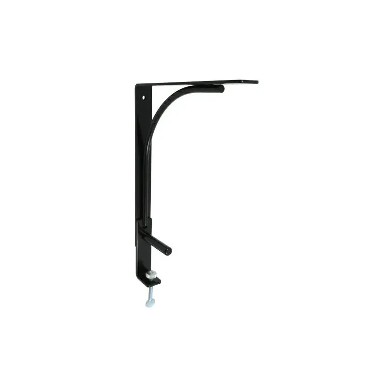 Wspornik półki montowany do blatu stalowy czarny 180x200mm mod. TOP