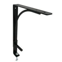 Wspornik półki montowany do blatu stalowy czarny 180x200mm mod. TOP