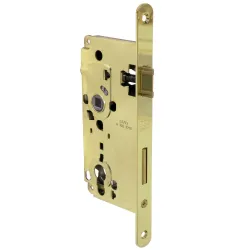 Zamek drzwiowy na wkładkę 72/55 mosiądzowany F20x235 EUROPA