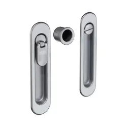 Uchwyty wpuszczane do WC owalne 152x36 chrom satyna SCIVOLA-R + uchwyt na palec