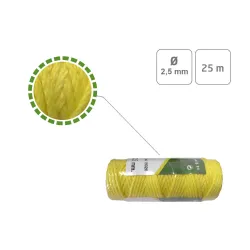 Szpagat sznurek pleciony polipropylen 2,5mm 25m żółty mod. 20180 DIS