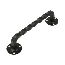 Pochwyt drzwiowy 190mm czarny na okrągłych szyldach mod. 103