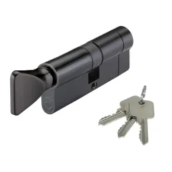 Wkładka z gałką do drzwi 60mm G30/30 czarny mat mod. V5