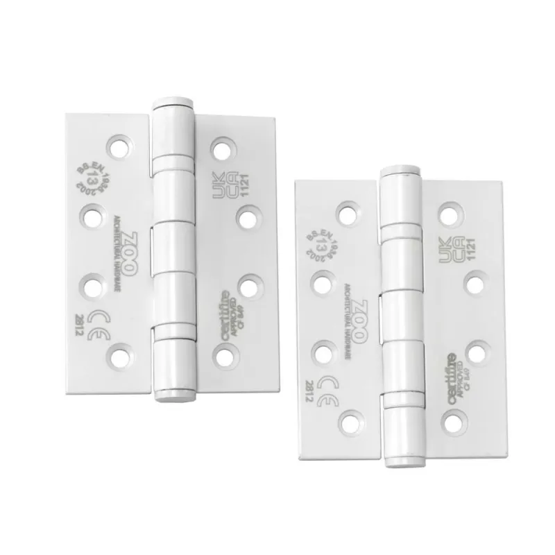 Zawias do drzwi 102x76mm stal nierdzewna biały splatany 2 szt.