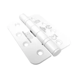 Zawias do drzwi 102x76mm stal nierdzewna INOX biały splatany 2szt