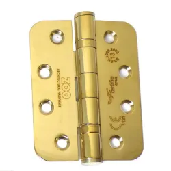 Zawias do drzwi 102x76mm stal nierdzewna INOX PVD złoty połysk splatany 2szt.