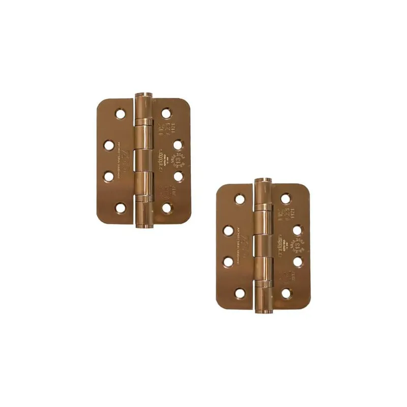 Zawias do drzwi 102x76x3 stal nierdzewna INOX brąz satyna 2szt. mod. ZHSS243